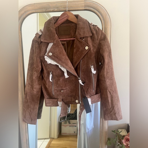 BLANKNYC Suede Moto Jacket XS- NWT coffee bean brown leather - Picture 3 of 6
